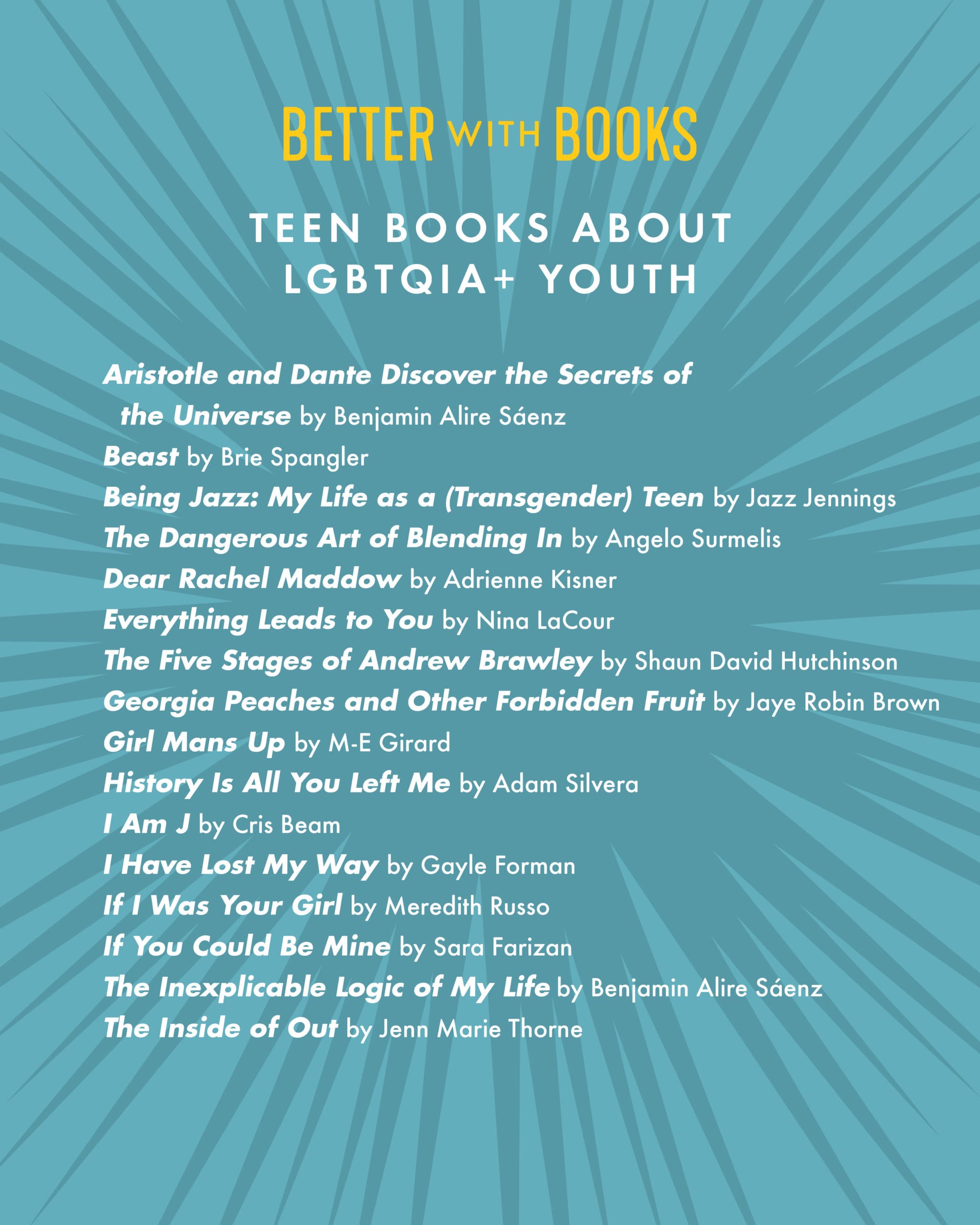 Better With Books LGBTQIA+ Reading Lists for Teens